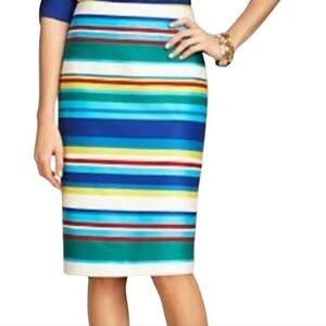 Talbots multicolor 100% cotton pencil skirt